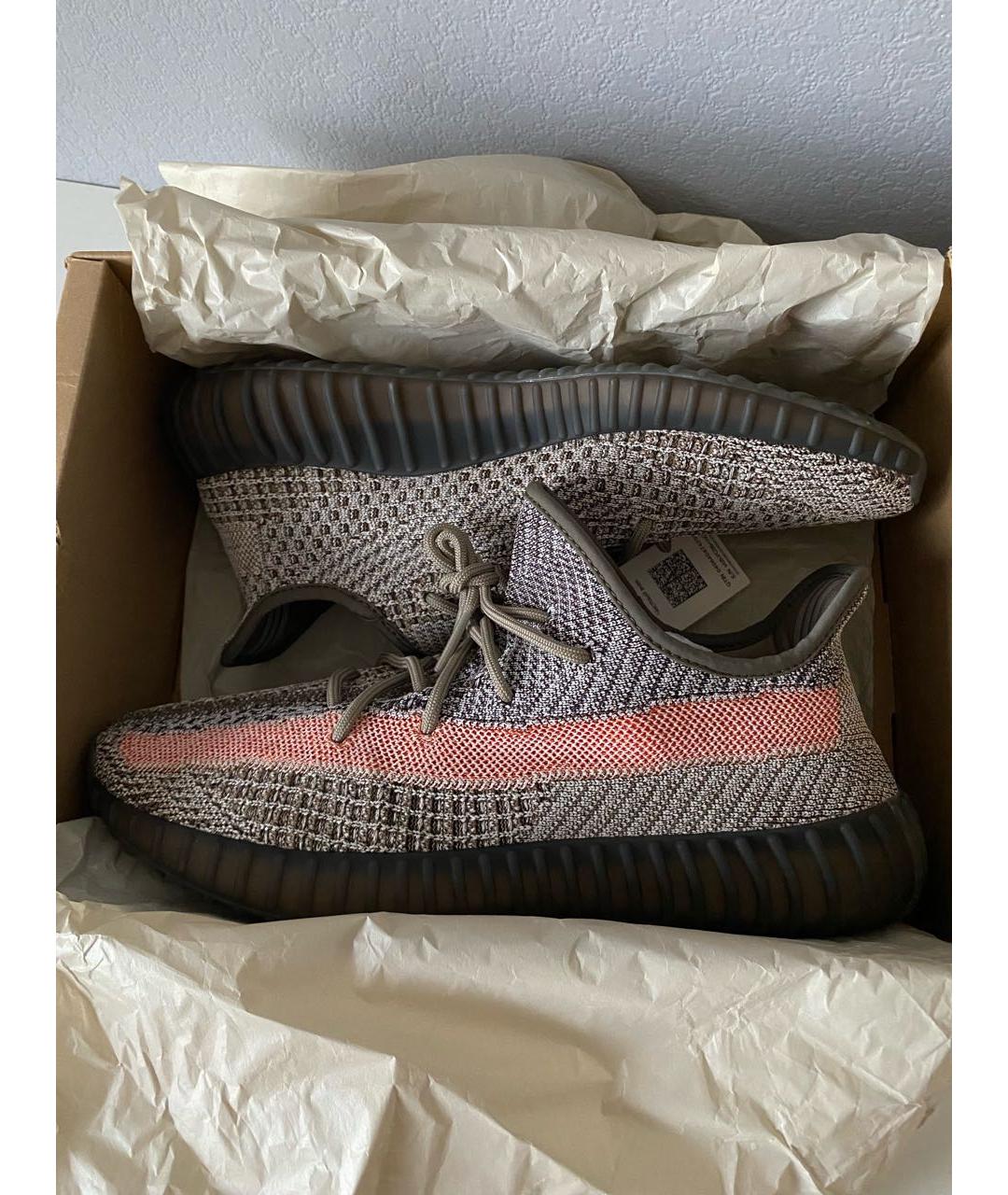 ADIDAS YEEZY Серые текстильные кроссовки, фото 2