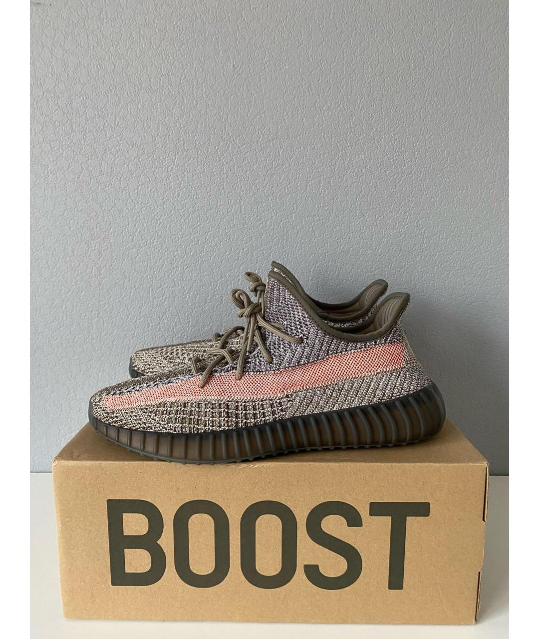 ADIDAS YEEZY Серые текстильные кроссовки, фото 3