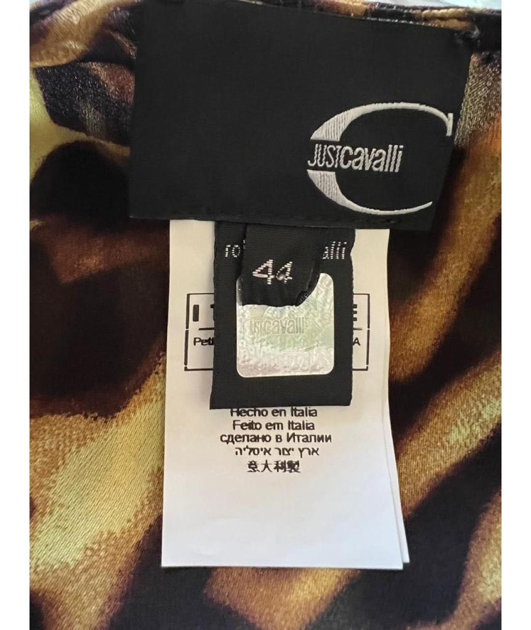 JUST CAVALLI Мульти шелковое вечернее платье, фото 3