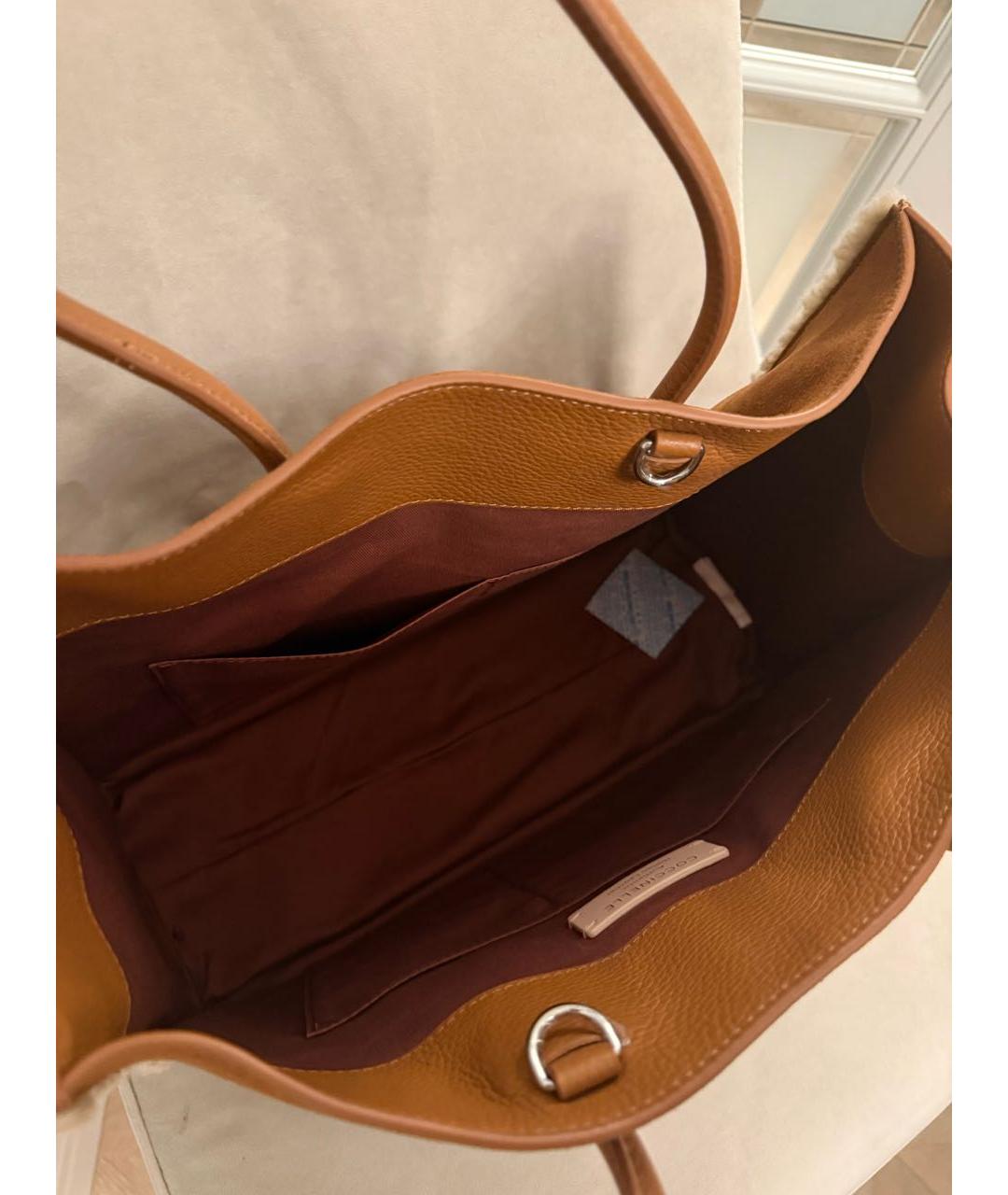 COCCINELLE Коричневая замшевая сумка тоут, фото 4