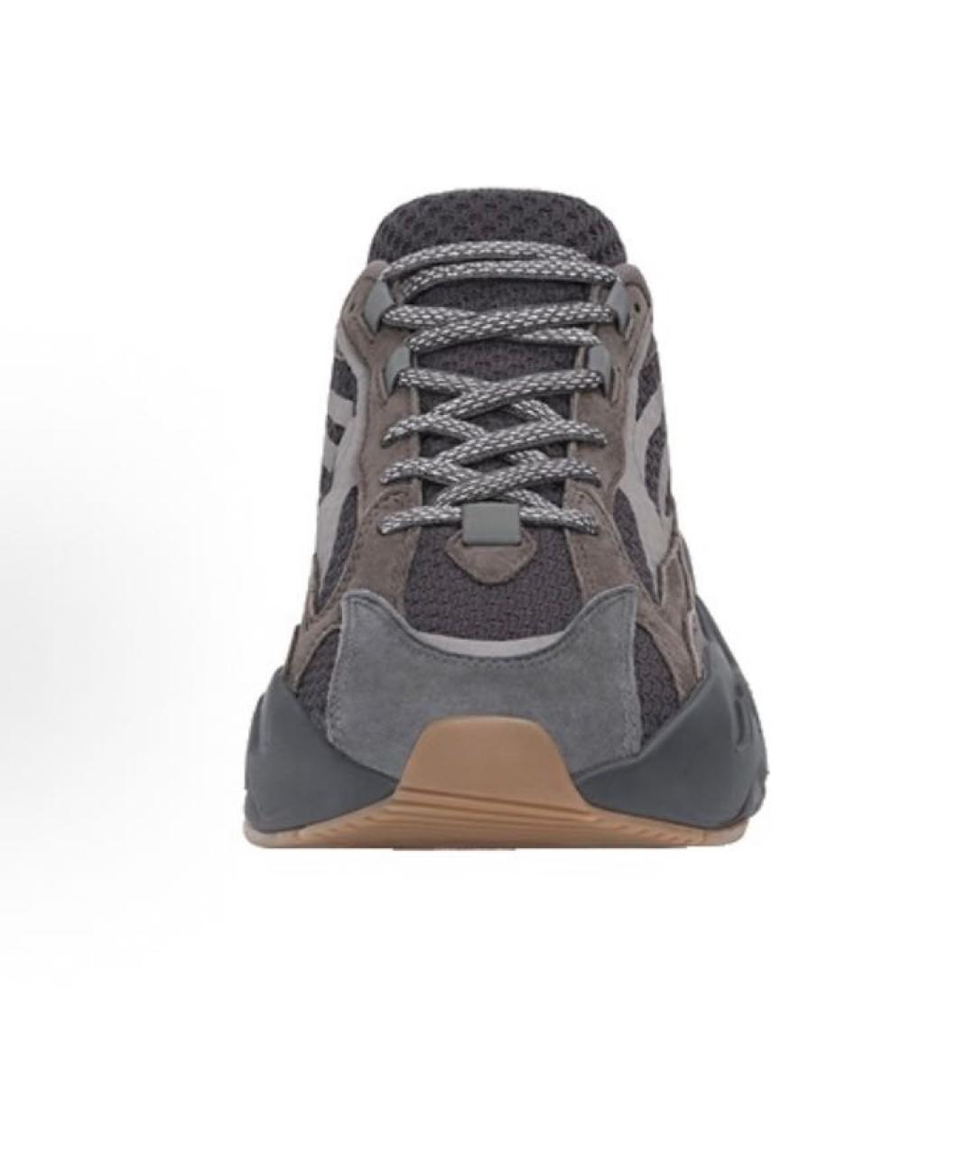 ADIDAS YEEZY Антрацитовые текстильные кроссовки, фото 3