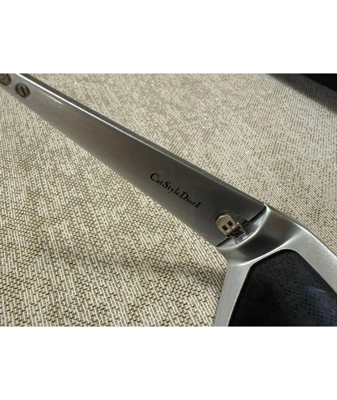 CHRISTIAN DIOR Антрацитовые пластиковые солнцезащитные очки, фото 4