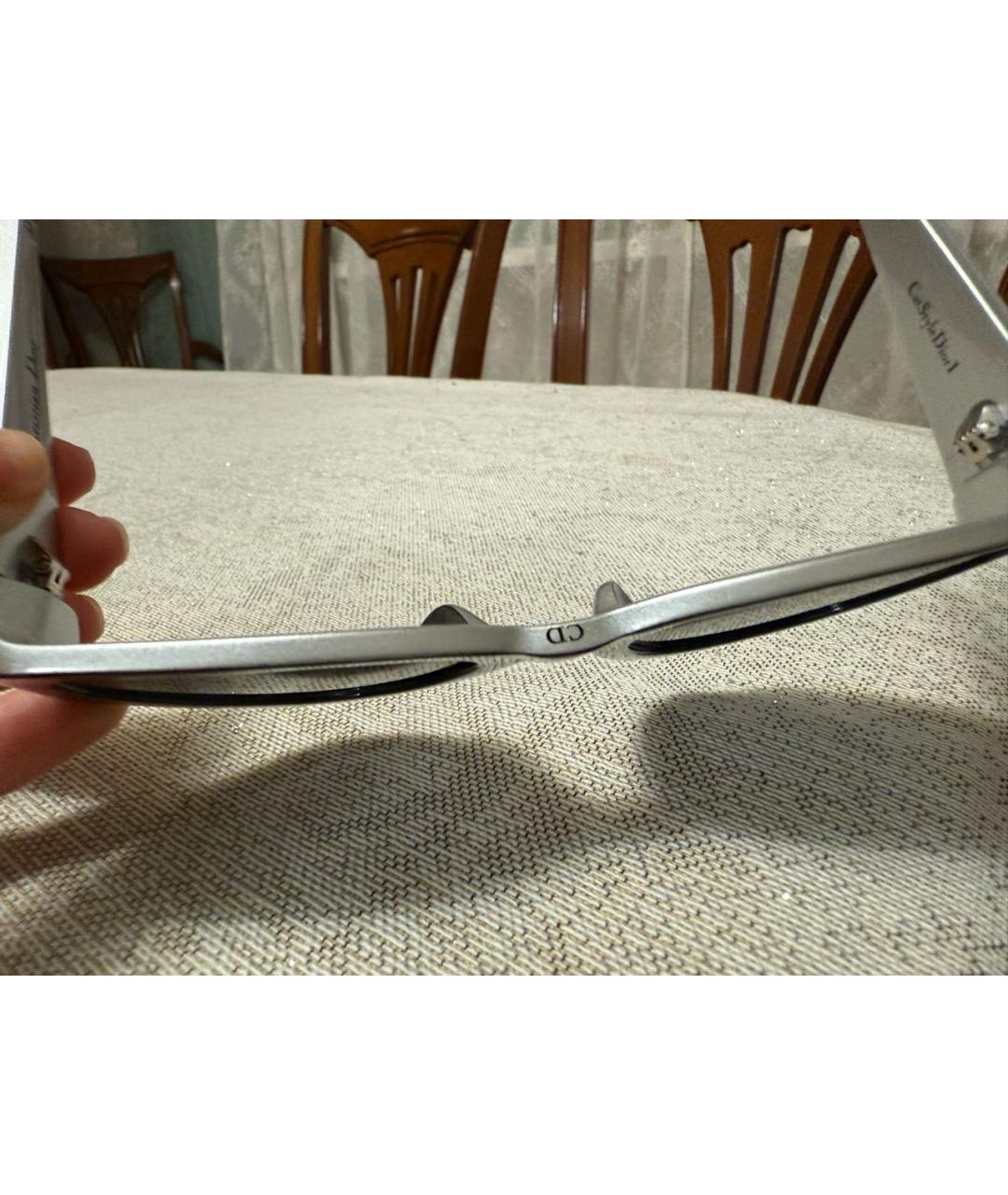 CHRISTIAN DIOR Антрацитовые пластиковые солнцезащитные очки, фото 5