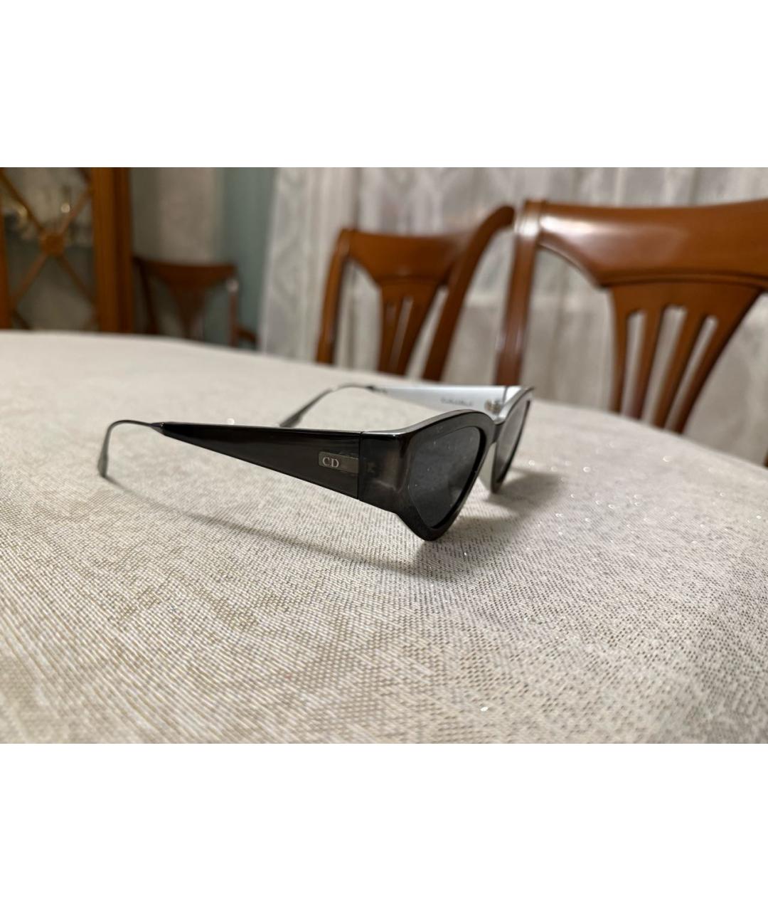CHRISTIAN DIOR Антрацитовые пластиковые солнцезащитные очки, фото 2