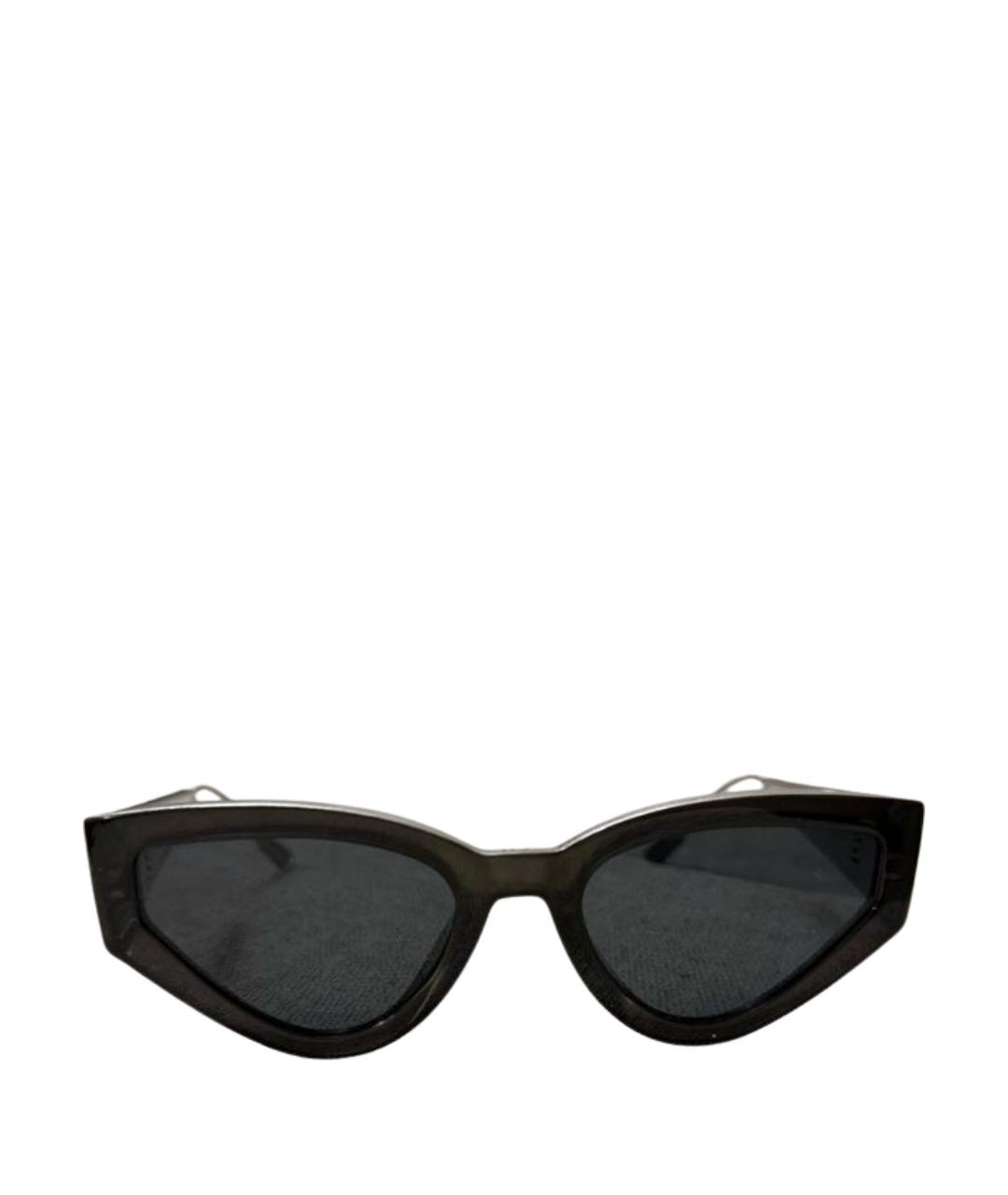CHRISTIAN DIOR Антрацитовые пластиковые солнцезащитные очки, фото 1