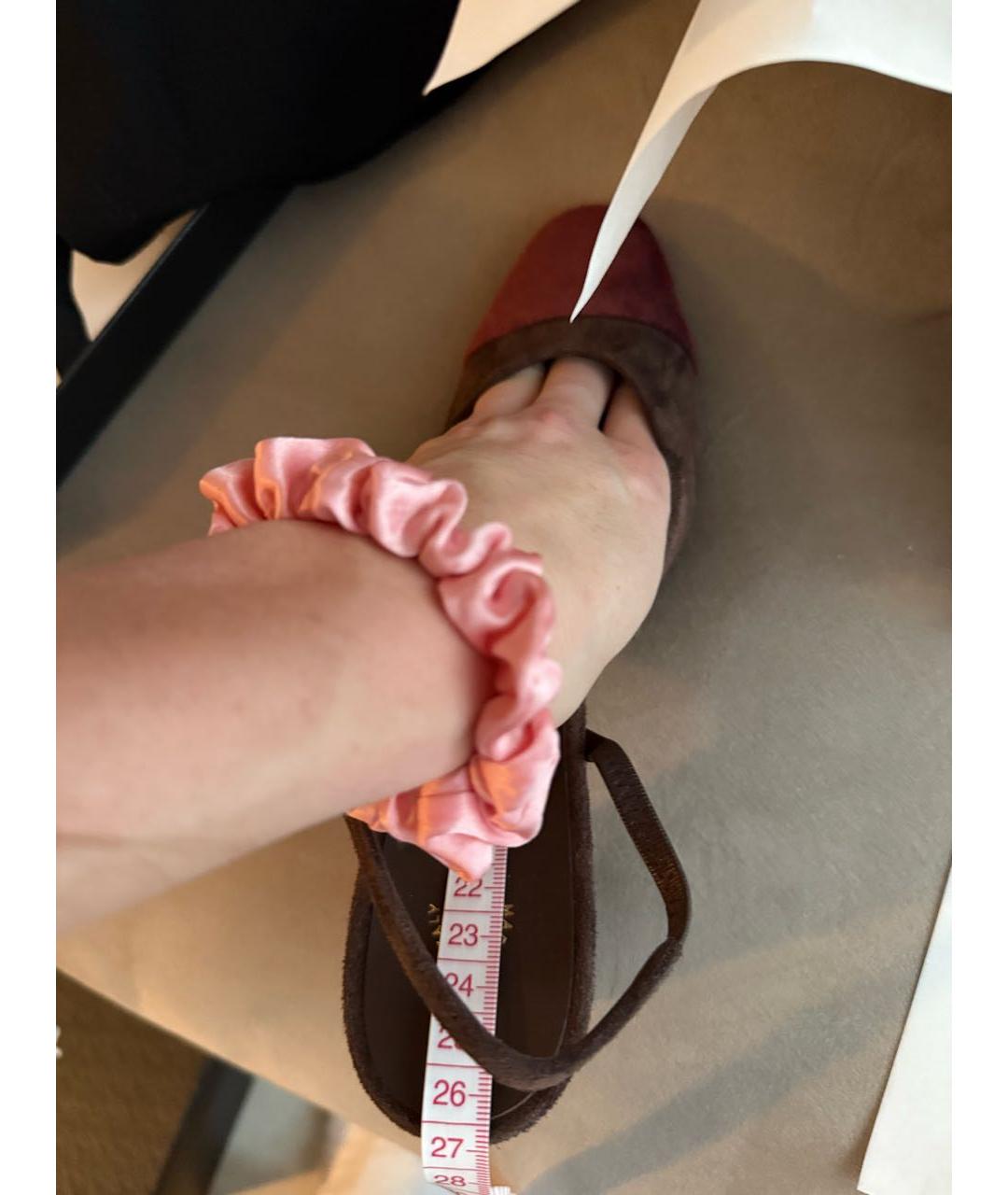 CHANEL Мульти замшевые лодочки на низком каблуке, фото 5