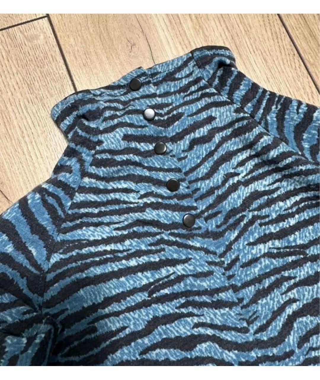 KENZO Голубая шерстяная водолазка, фото 3