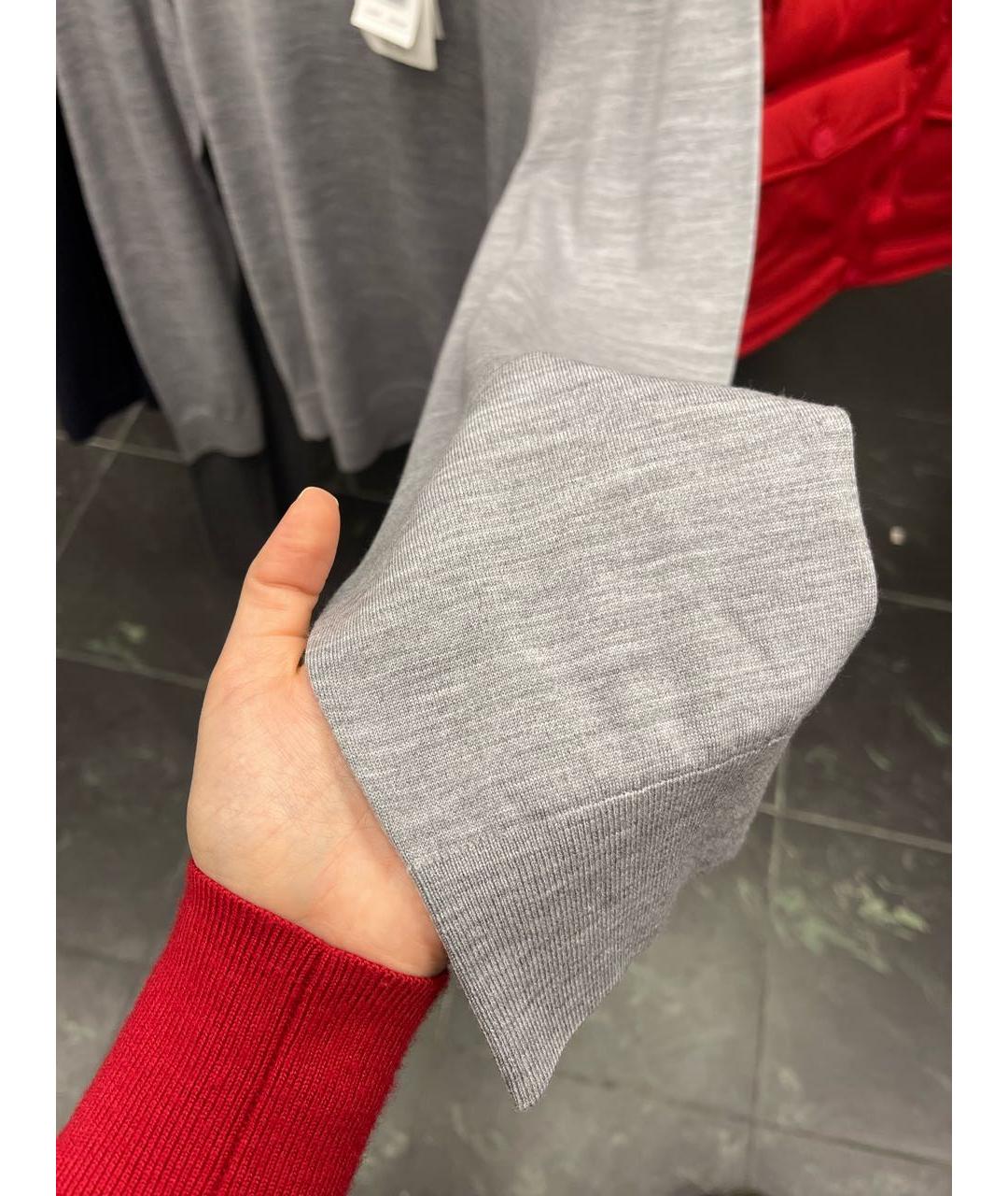 THEORY Серый шерстяной джемпер / свитер, фото 8