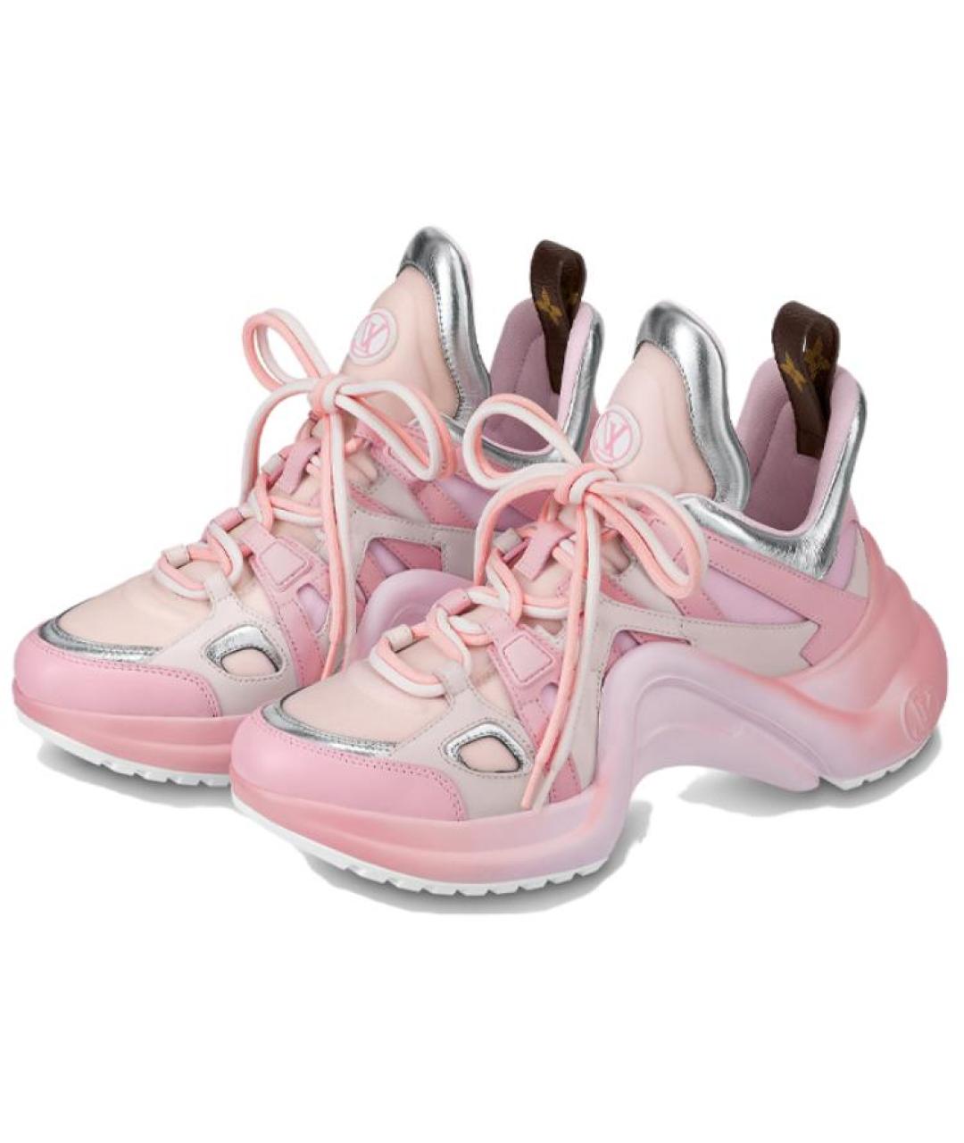LOUIS VUITTON Розовые кроссовки, фото 2
