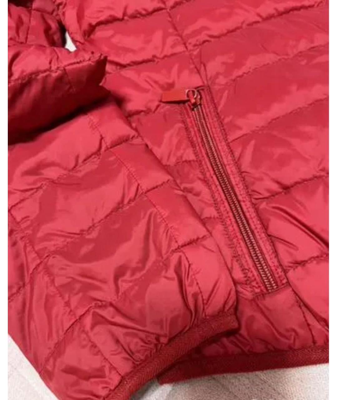 ARMANI JEANS Бордовая полиэстеровая куртка, фото 4