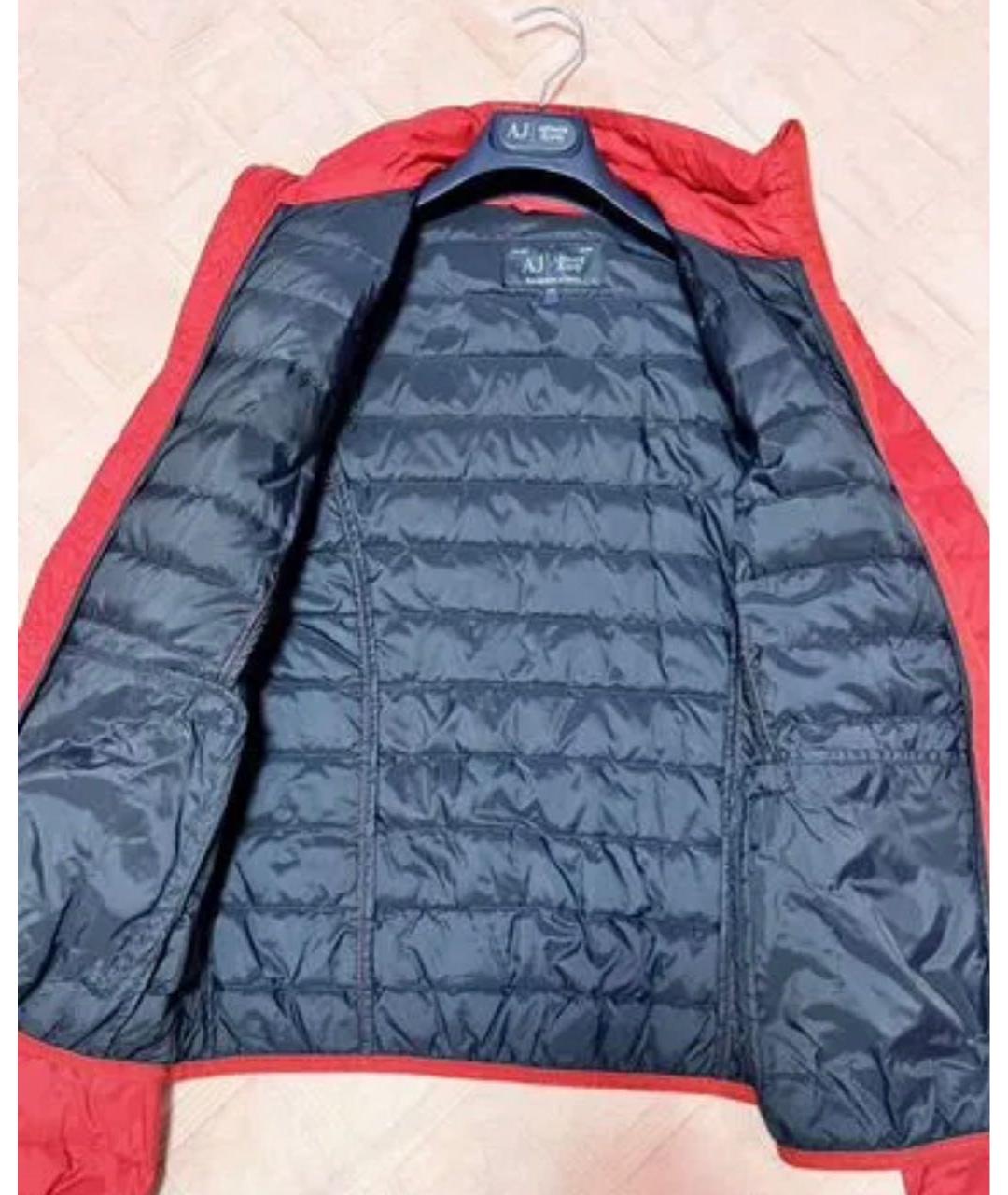 ARMANI JEANS Бордовая полиэстеровая куртка, фото 3