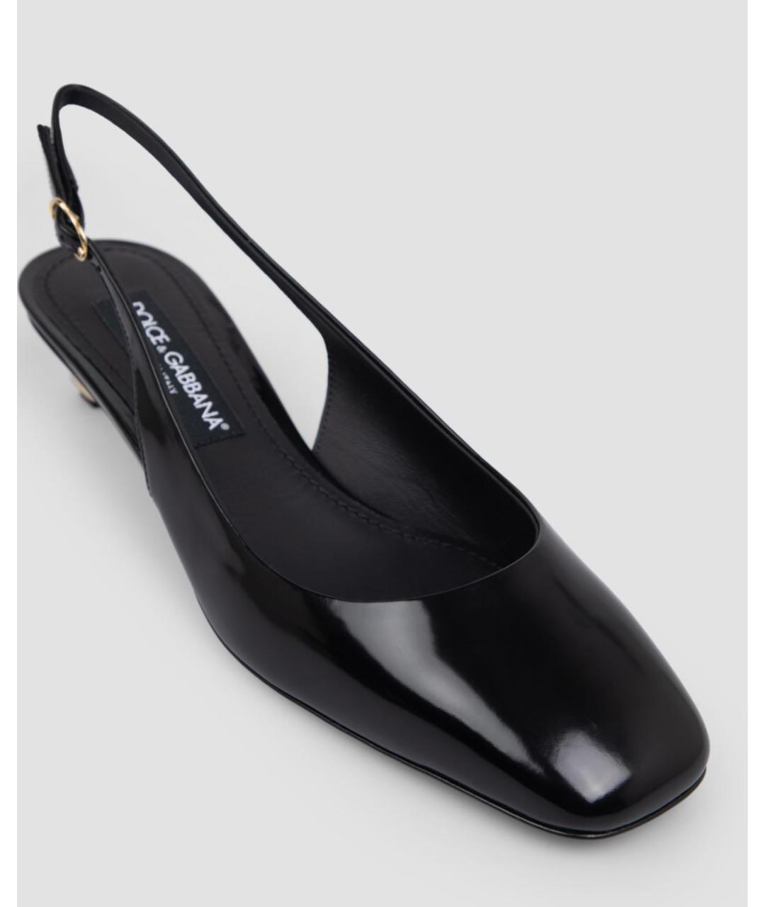 DOLCE&GABBANA Черные туфли из лакированной кожи, фото 4