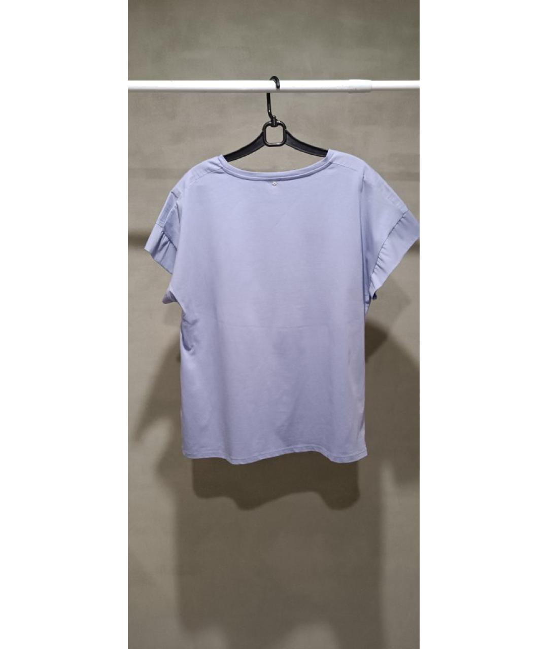 LORENA ANTONIAZZI Фиолетовая хлопковая футболка, фото 2