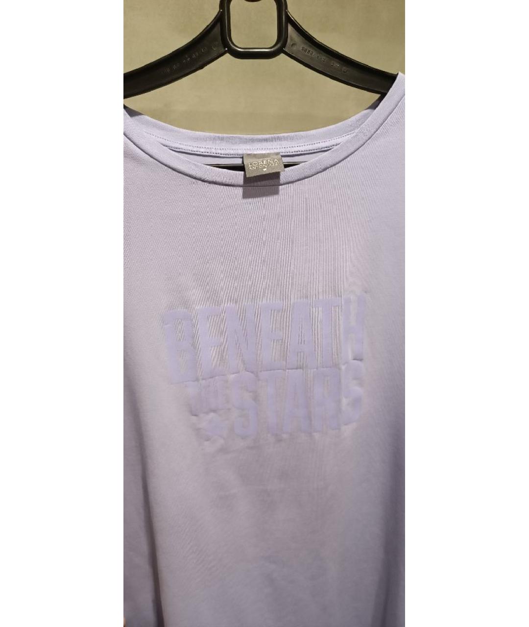 LORENA ANTONIAZZI Фиолетовая хлопковая футболка, фото 3