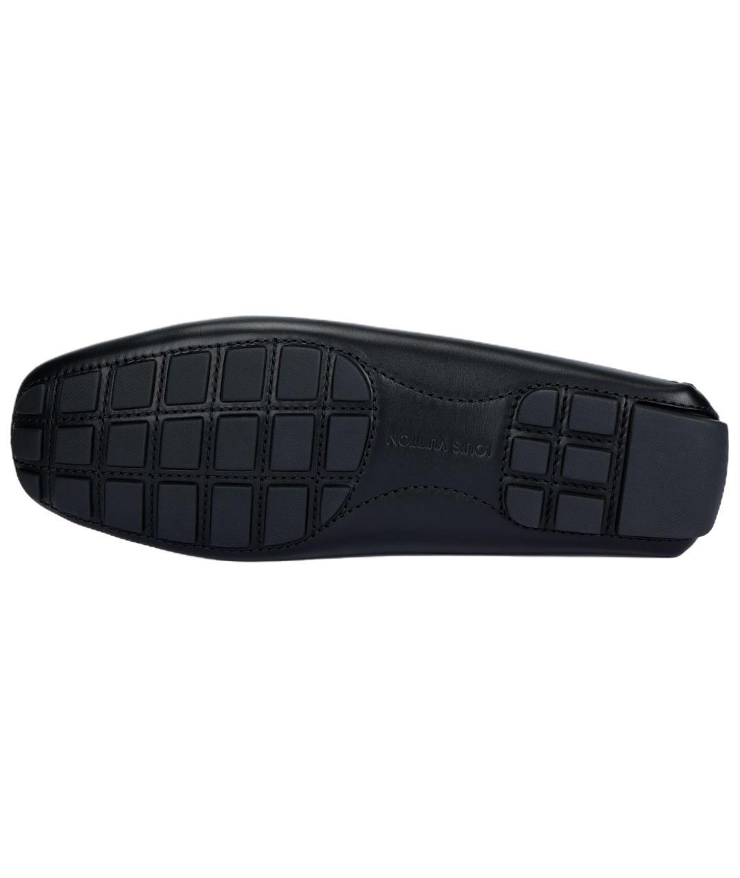 LOUIS VUITTON Черные кожаные мокасины, фото 5