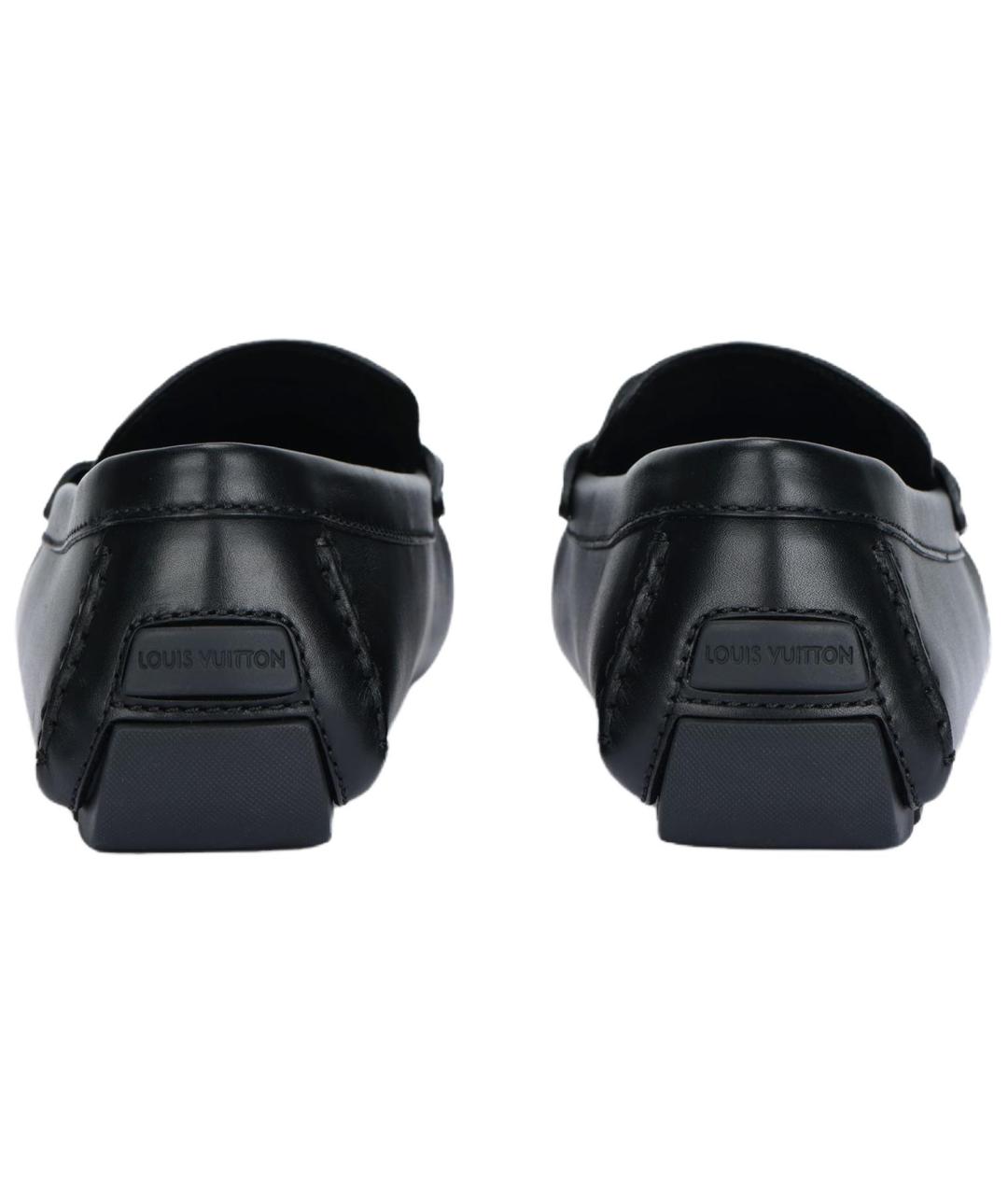 LOUIS VUITTON Черные кожаные мокасины, фото 4