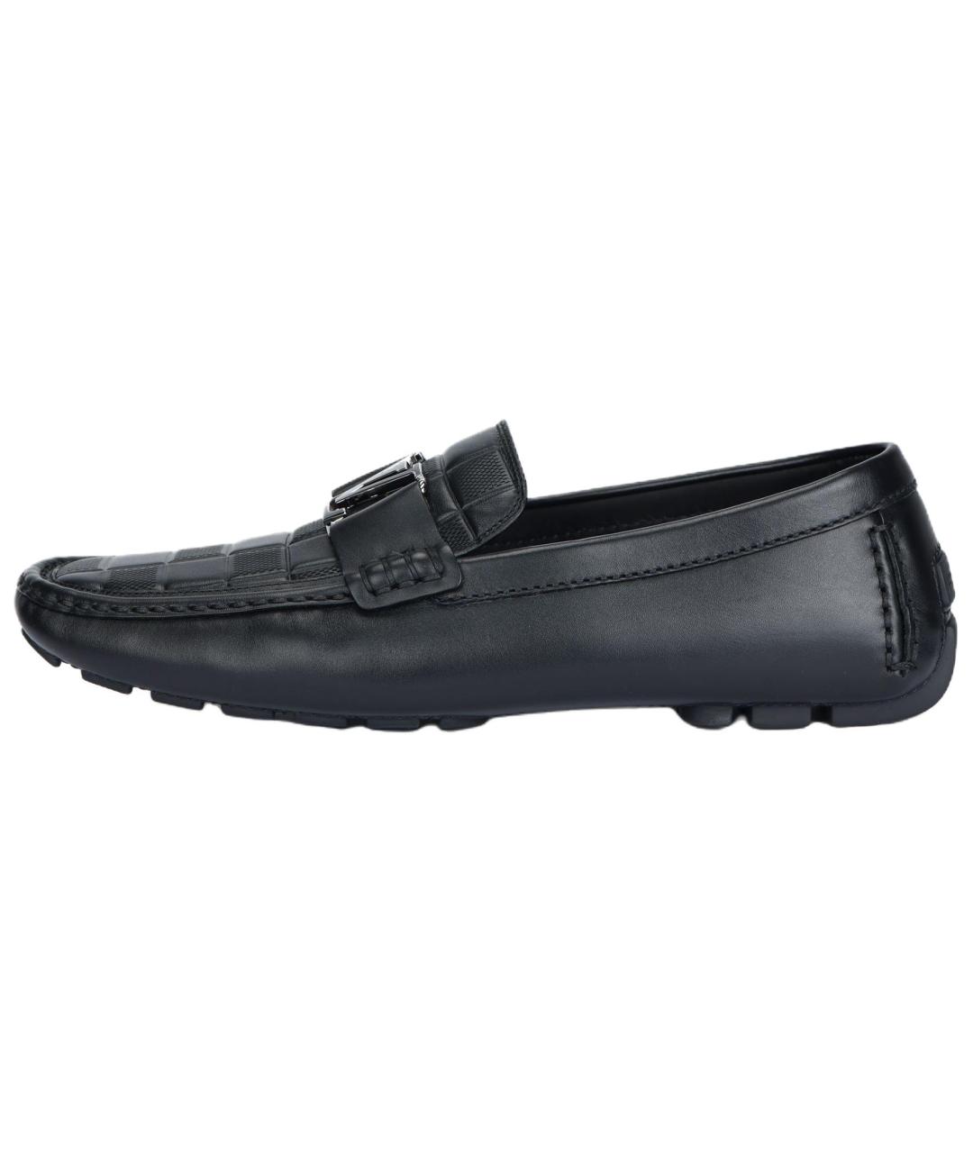 LOUIS VUITTON Черные кожаные мокасины, фото 2