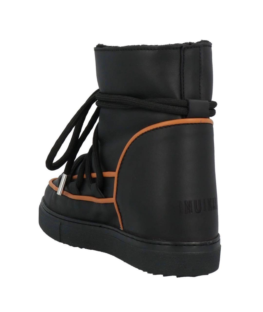 INUIKII Черные кожаные полусапоги, фото 4