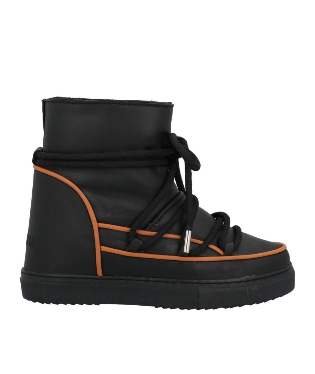 INUIKII Черные кожаные полусапоги, фото 1