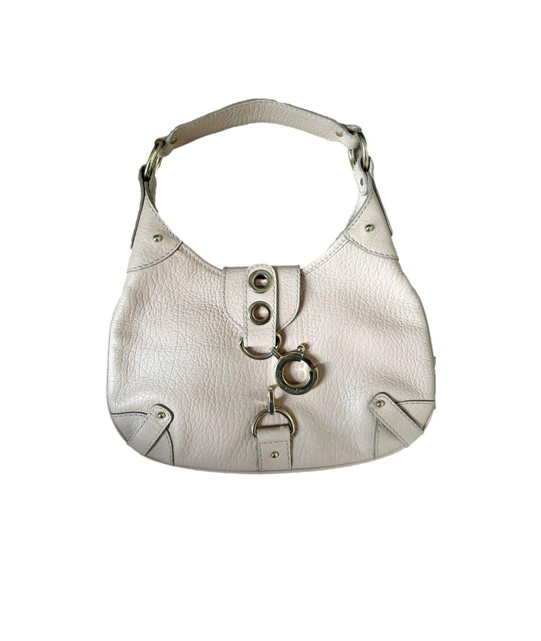 DOLCE&GABBANA Белая кожаная сумка с короткими ручками, фото 9