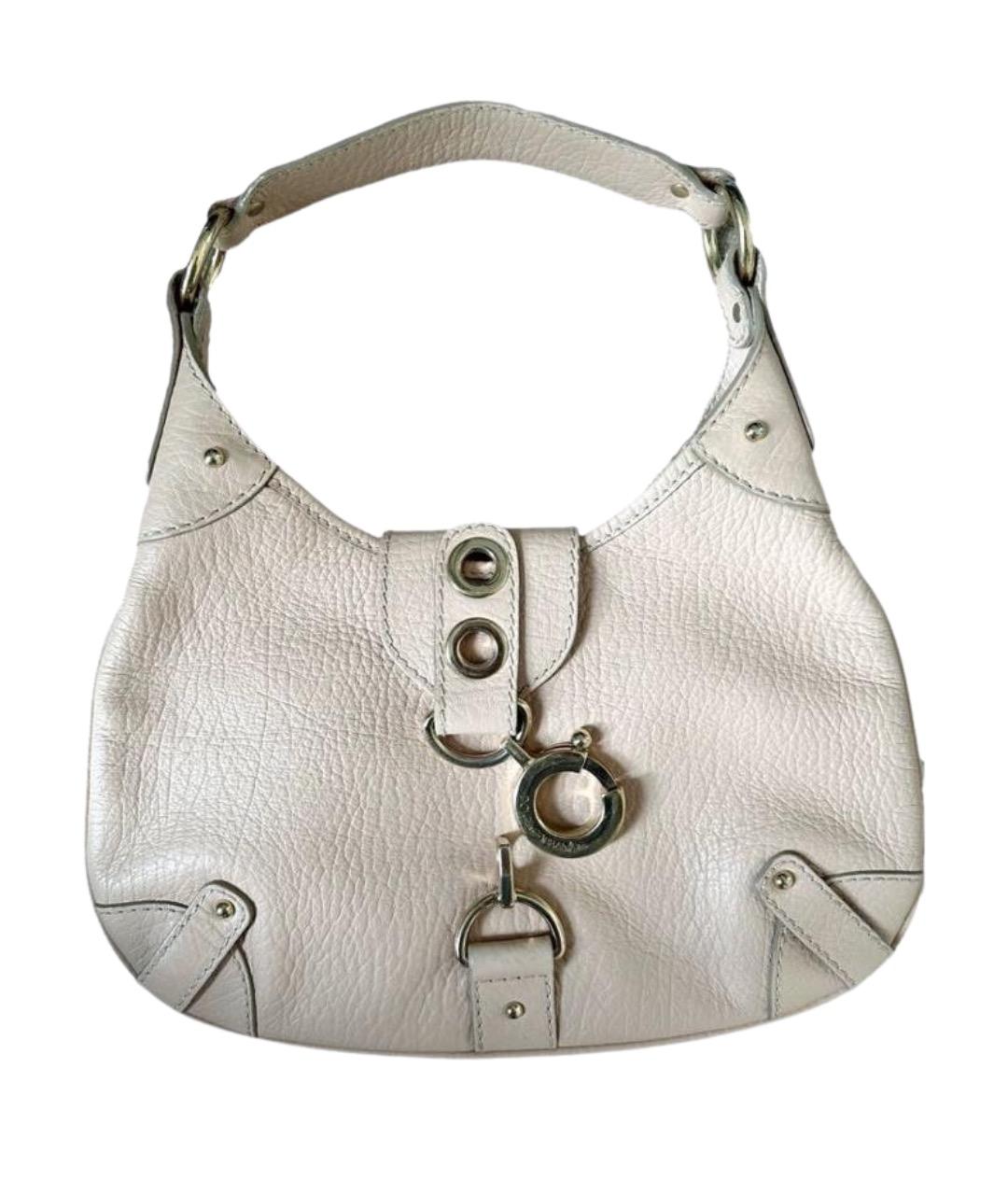 DOLCE&GABBANA Белая кожаная сумка с короткими ручками, фото 1