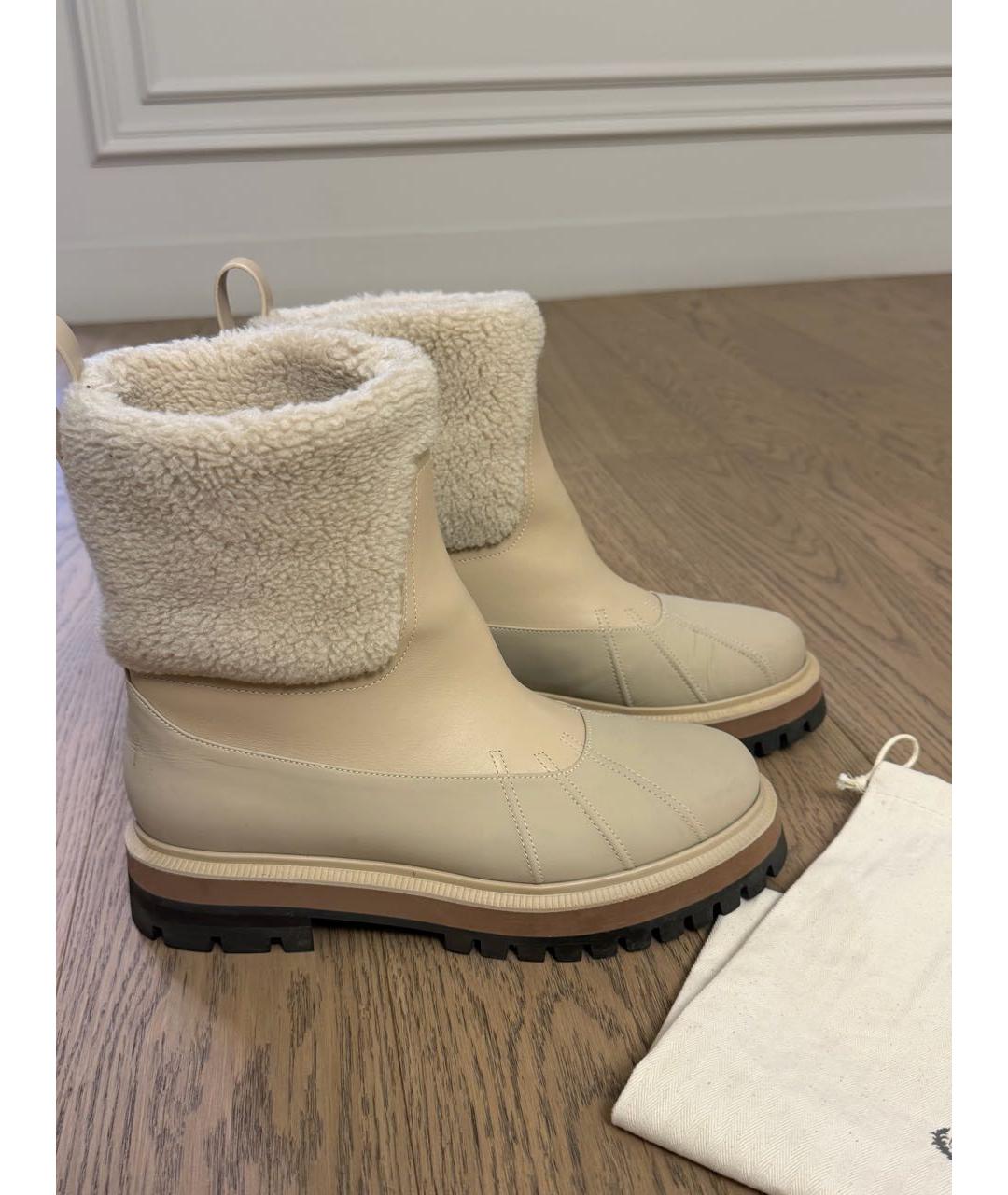 LORO PIANA Бежевые полусапоги, фото 4