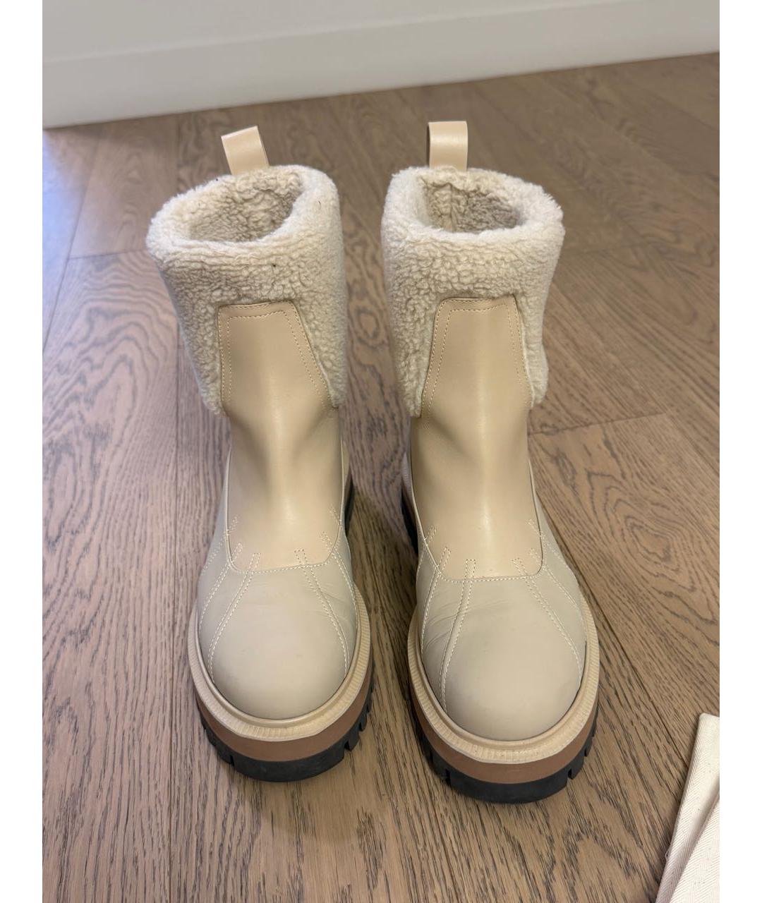 LORO PIANA Бежевые полусапоги, фото 3