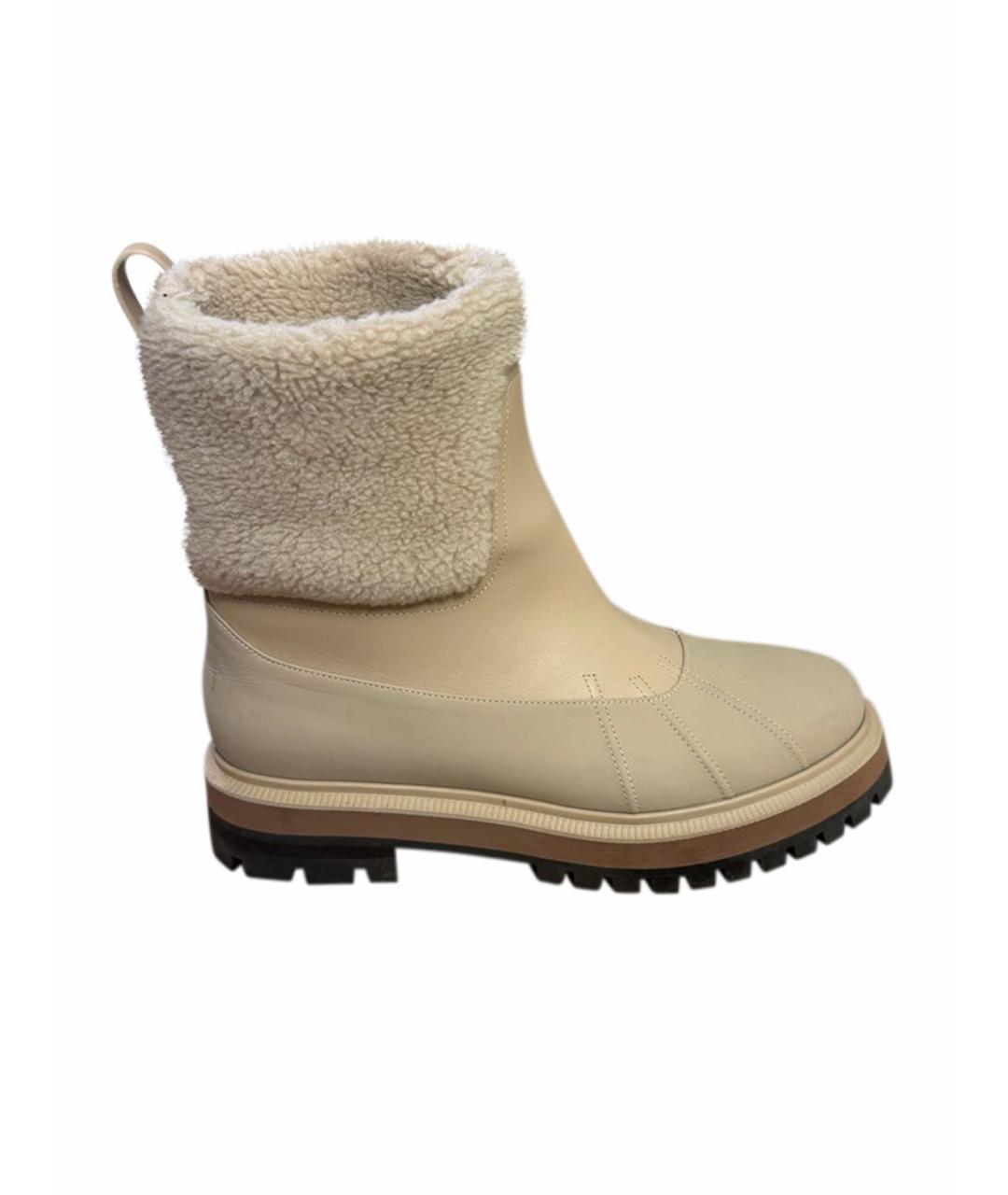 LORO PIANA Бежевые полусапоги, фото 1