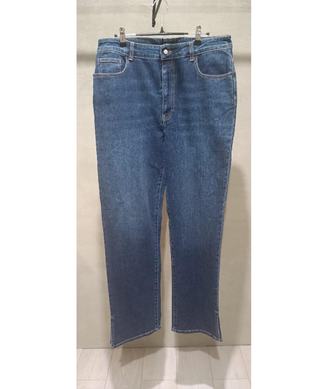 FABIANA FILIPPI Синие хлопковые прямые джинсы, фото 6