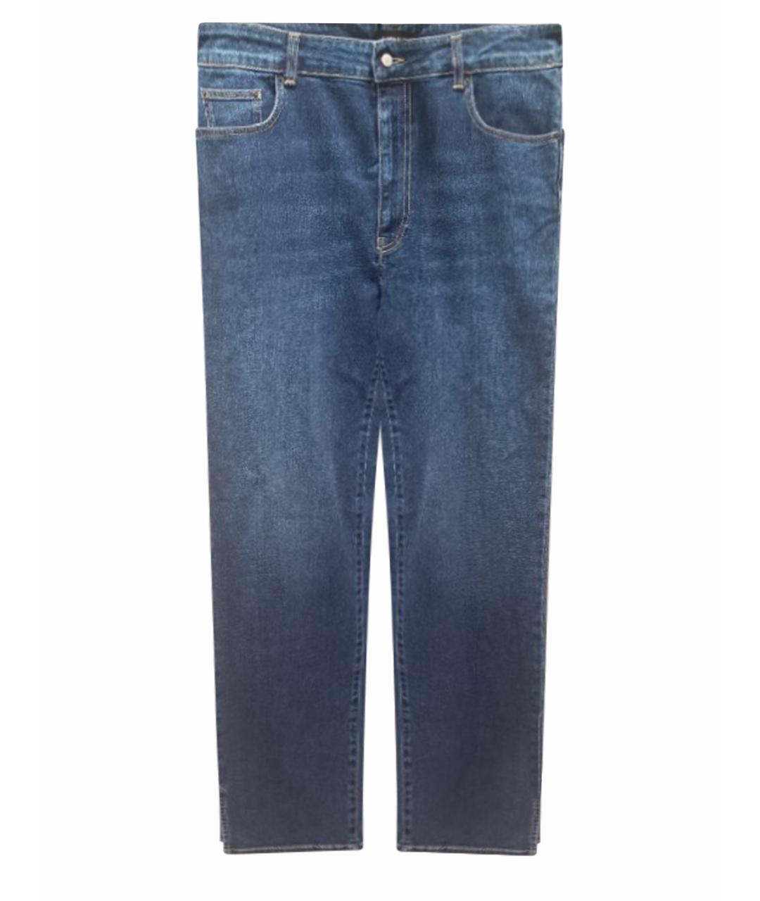 FABIANA FILIPPI Синие хлопковые прямые джинсы, фото 1