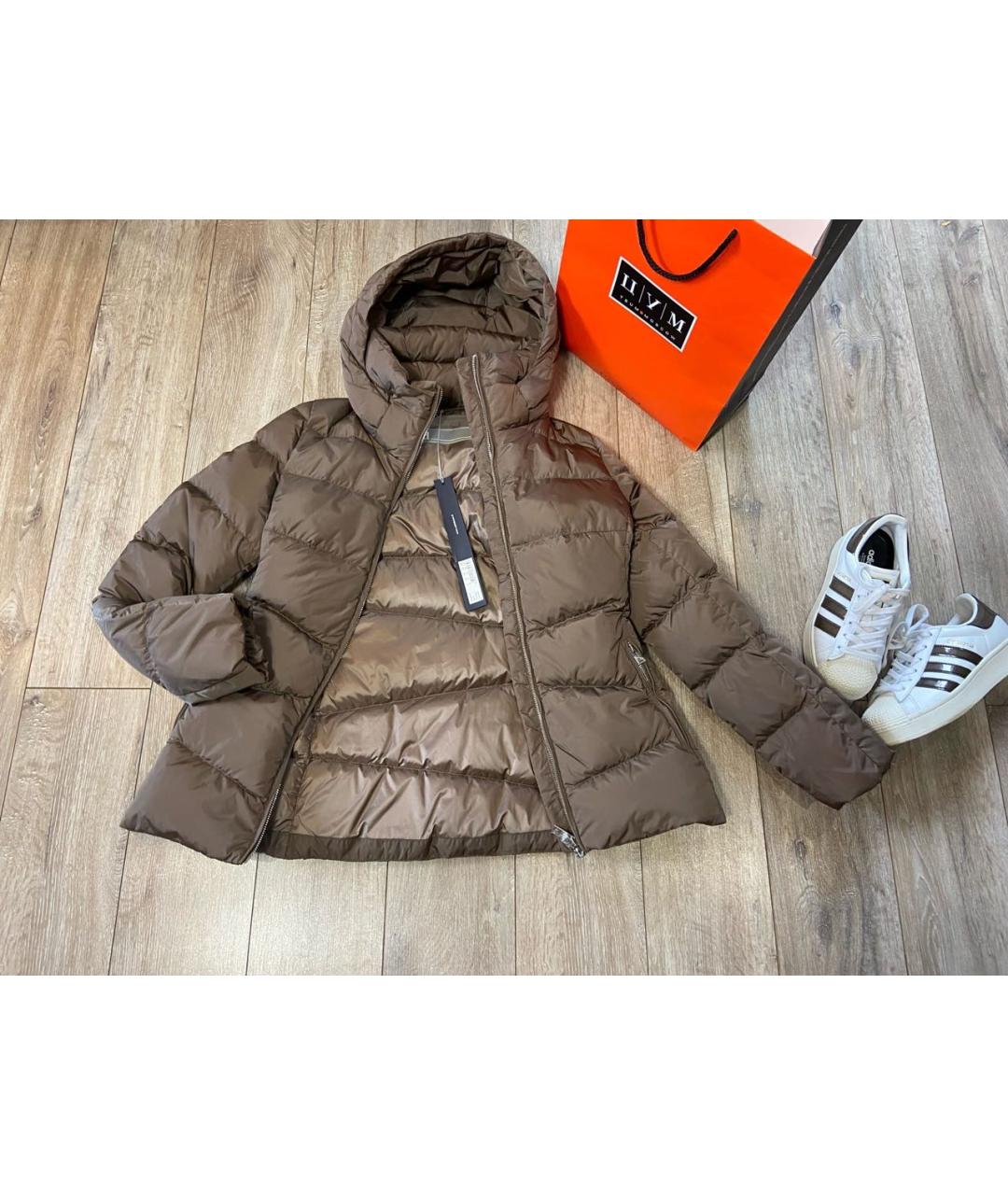 ADD Коричневый полиэстеровый пуховик, фото 4