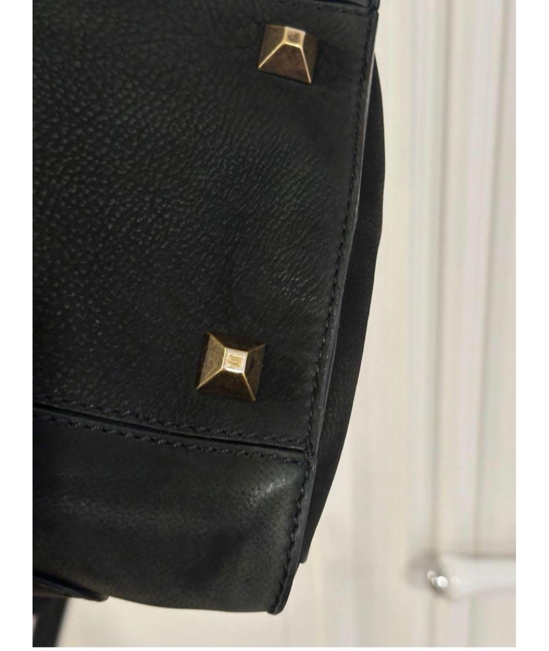 BALENCIAGA Черная замшевая сумка тоут, фото 6