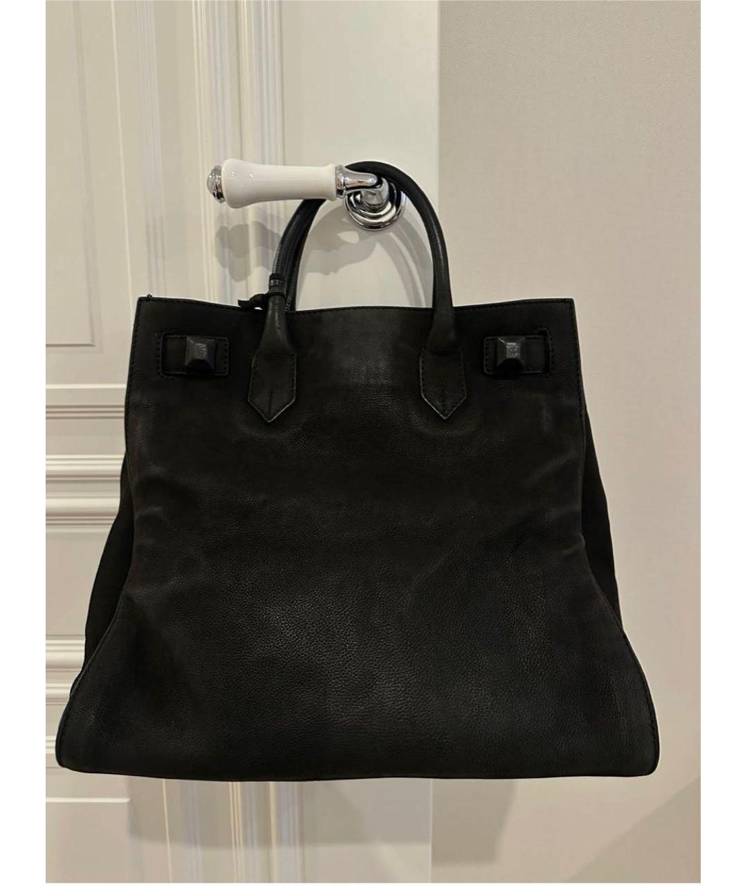 BALENCIAGA Черная замшевая сумка тоут, фото 4