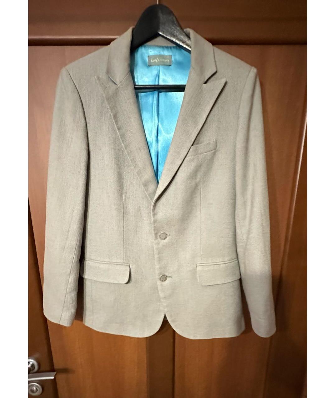 ZADIG & VOLTAIRE Серый хлопковый жакет/пиджак, фото 8