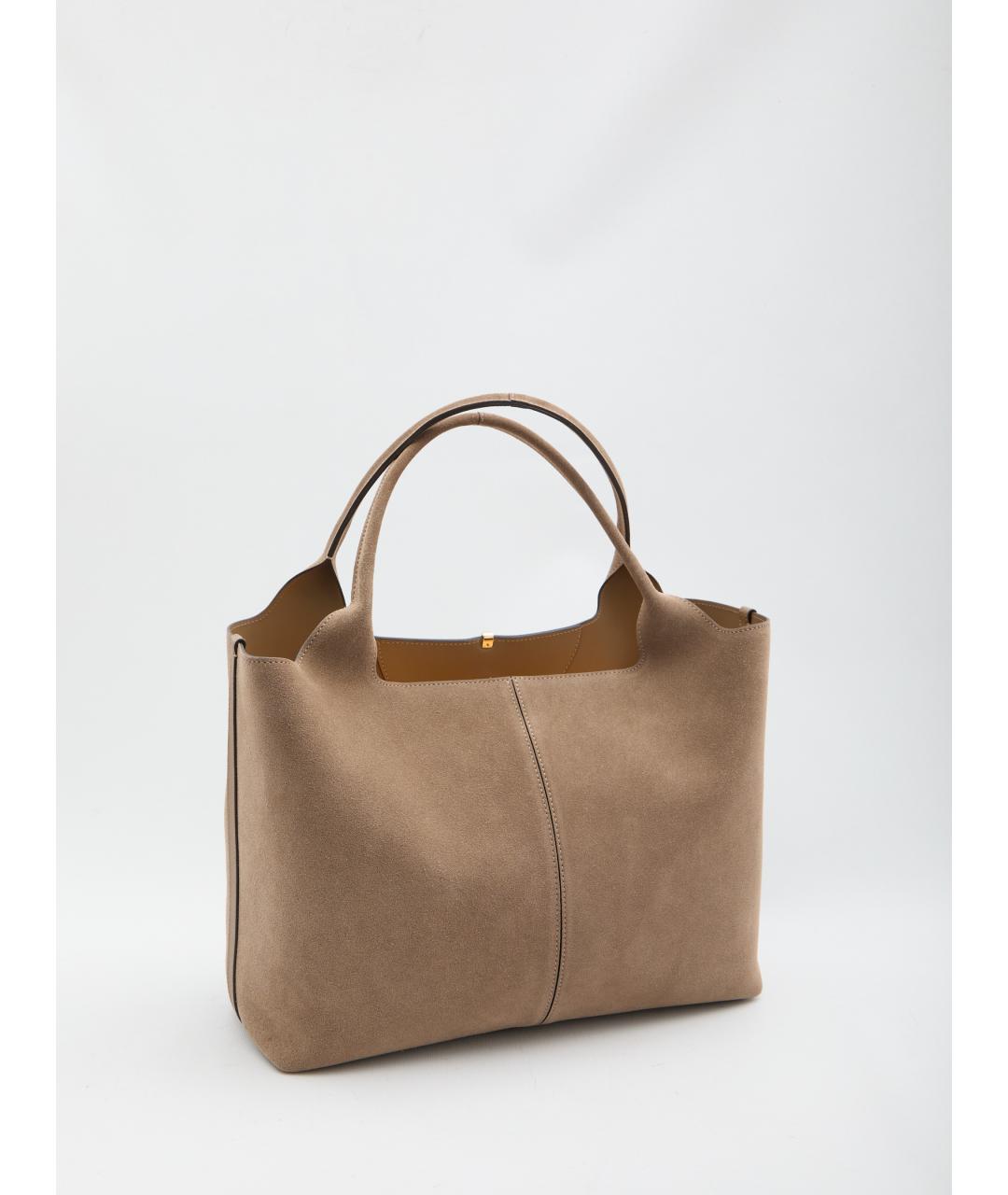 TOD'S Коричневая замшевая сумка тоут, фото 2