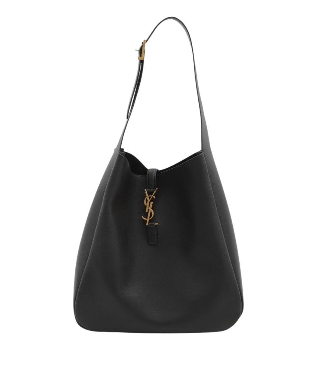 SAINT LAURENT Черная кожаная сумка через плечо, фото 1