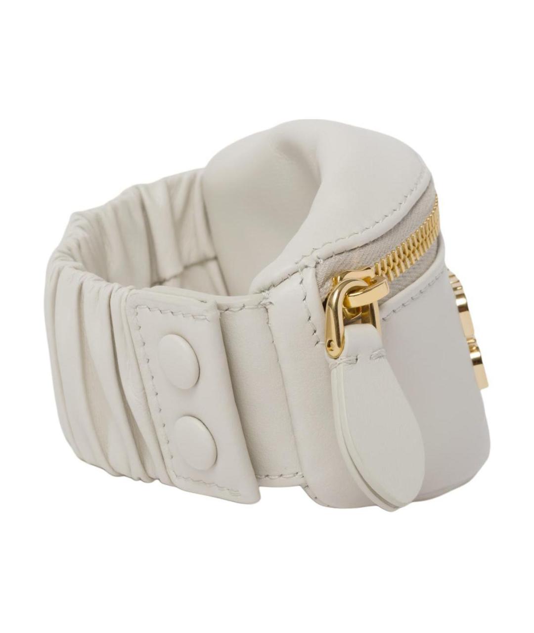 MIU MIU Белая кожаная поясная сумка, фото 2