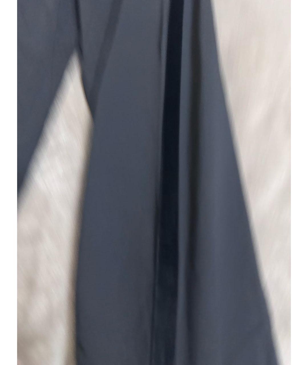 DOLCE&GABBANA Черные шерстяные прямые брюки, фото 4