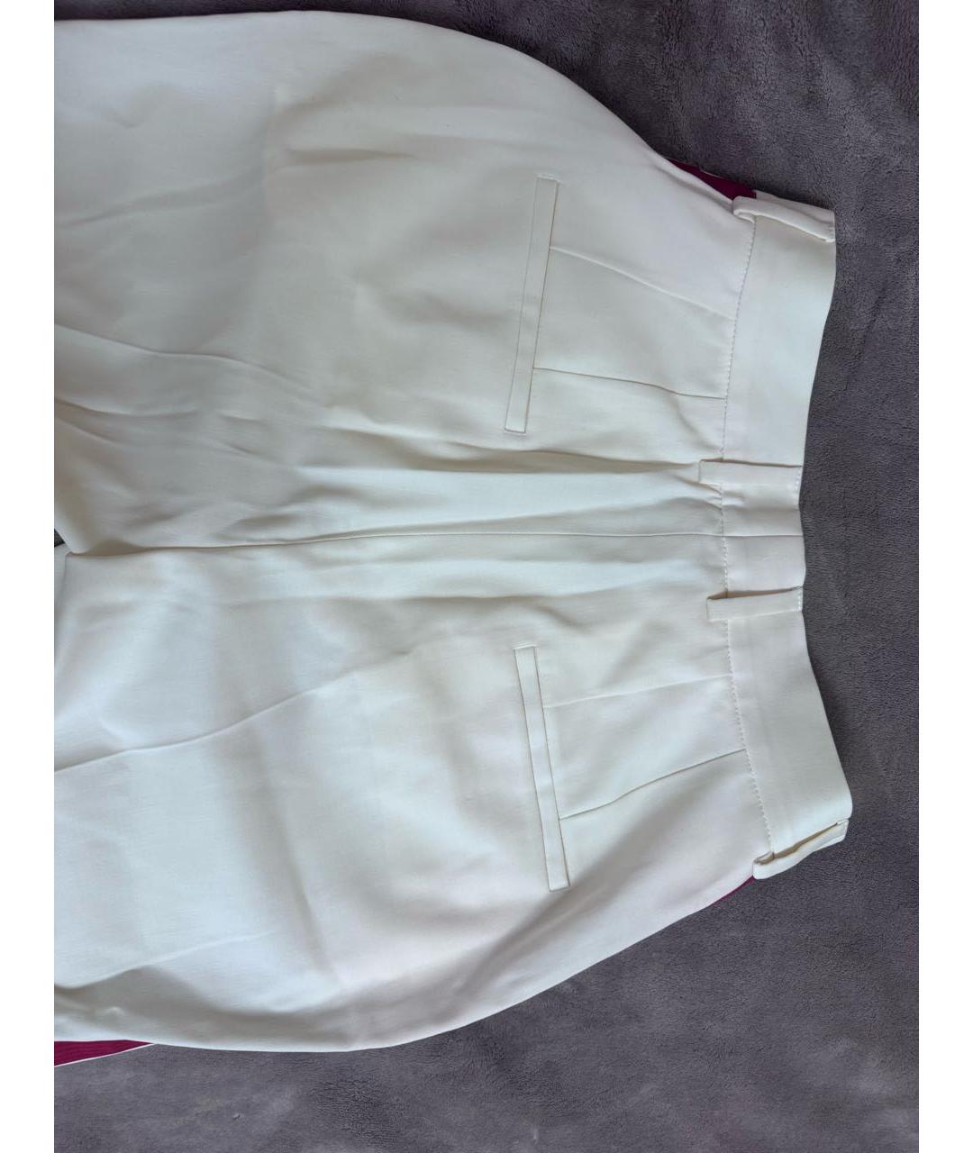 DOLCE&GABBANA Бежевые шерстяные прямые брюки, фото 2