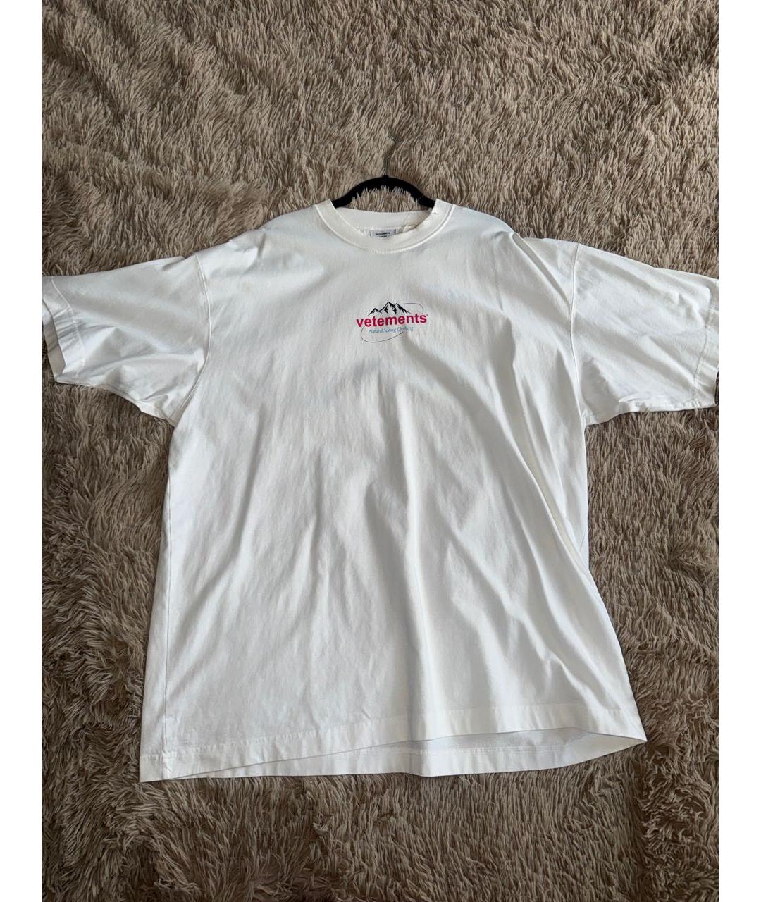 VETEMENTS Белая хлопковая футболка, фото 4