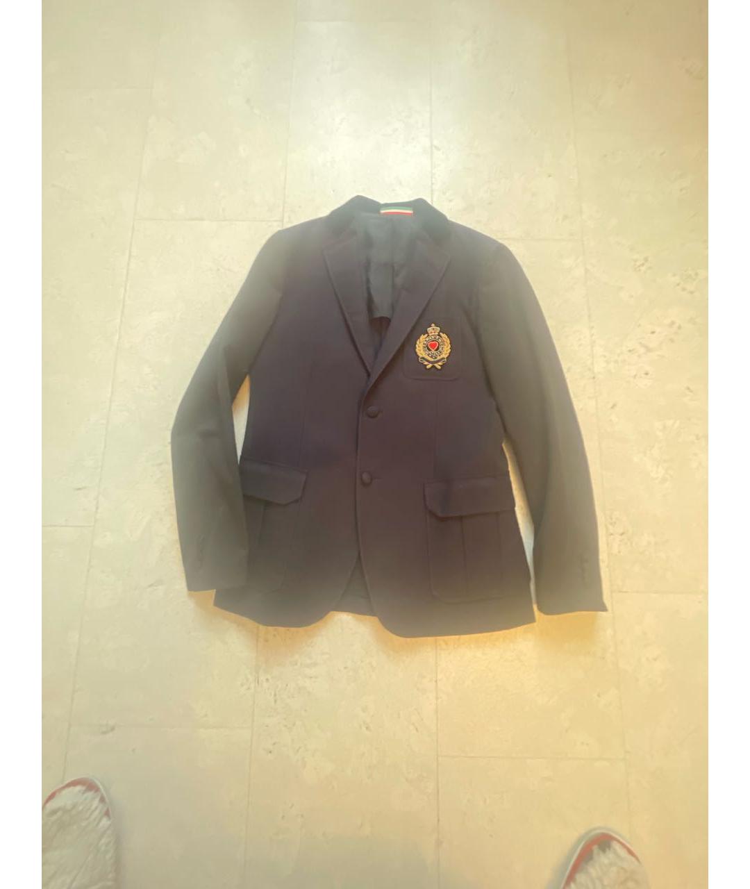 MOSCHINO Темно-синий шерстяной пиджак, фото 9