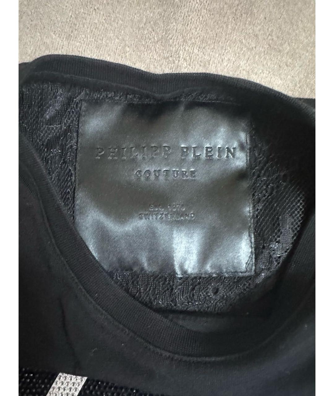 PHILIPP PLEIN Черная хлопковая футболка, фото 2