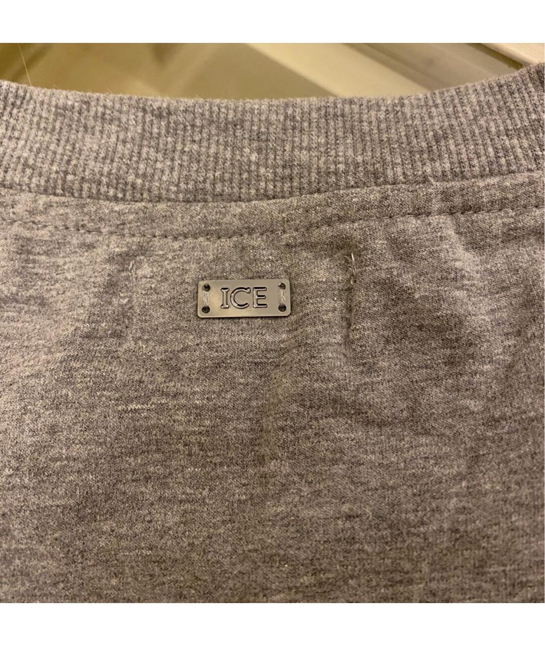 ICEBERG Серое хлопко-эластановое повседневное платье, фото 8