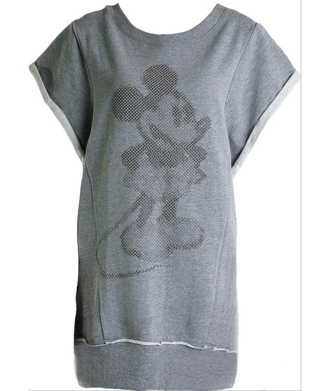 ICEBERG Серое хлопко-эластановое повседневное платье, фото 9