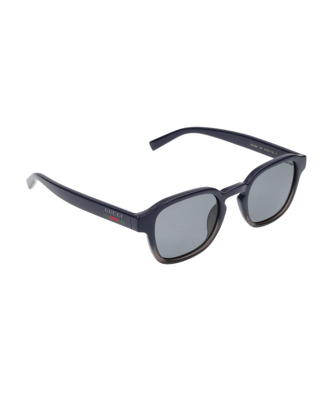 GUCCI Синие пластиковые солнцезащитные очки, фото 4