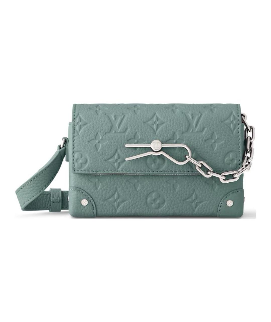 LOUIS VUITTON Зеленая кожаная сумка через плечо, фото 6