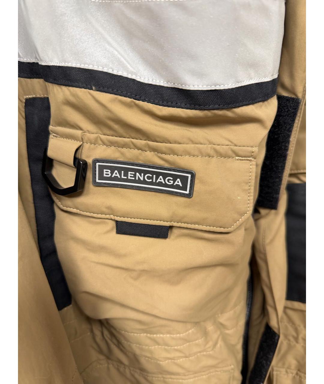 BALENCIAGA Бежевый полиэстеровый пуховик, фото 2