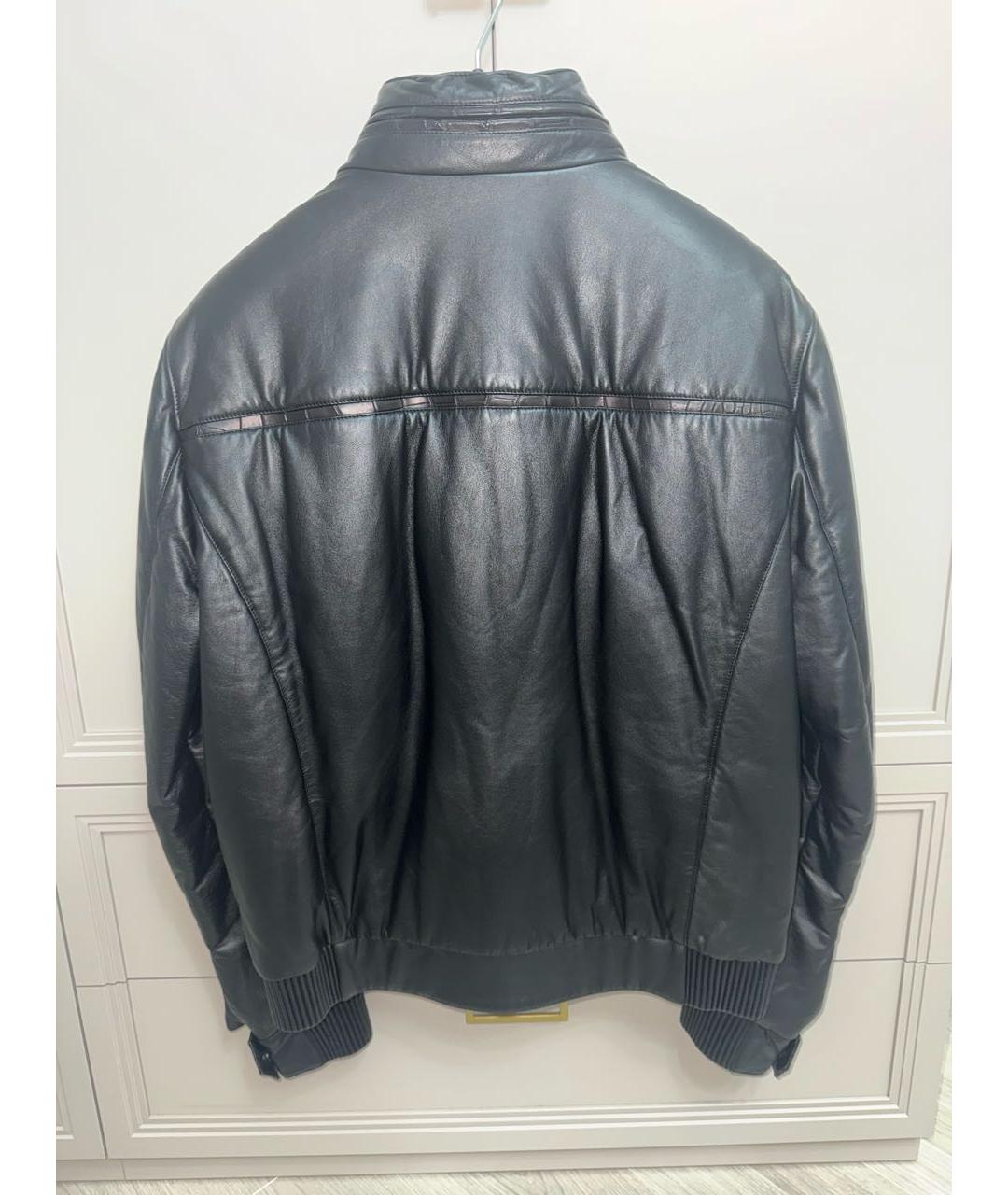 BRIONI Черная кожаная куртка, фото 2