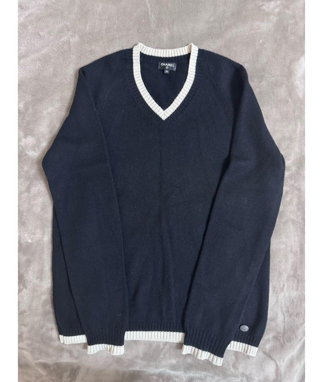 CHANEL Черный кашемировый джемпер / свитер, фото 3