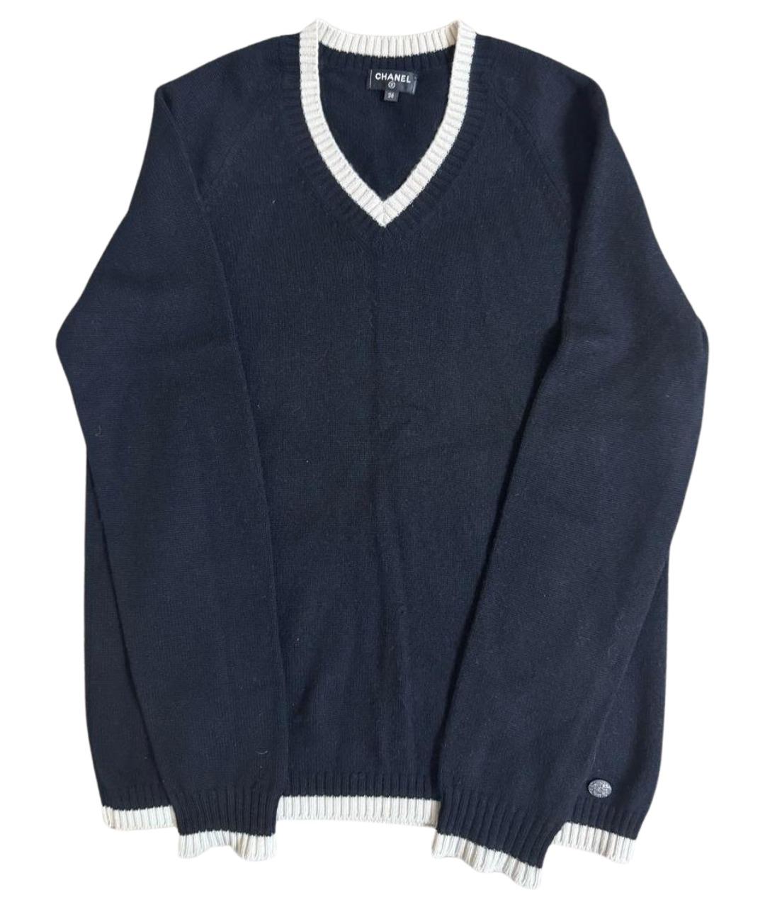 CHANEL Черный кашемировый джемпер / свитер, фото 1